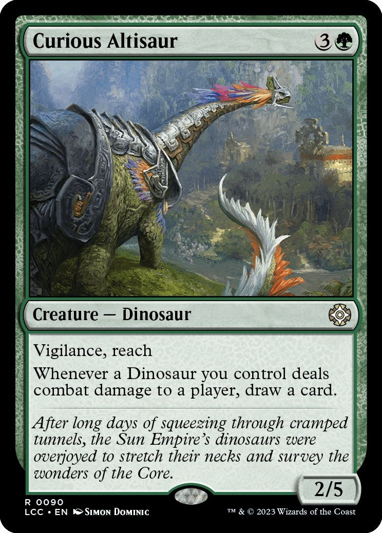 Image for Curious Altisaur (Commander: The Lost Caverns of Ixalan) (90) - Magic: The Gathering