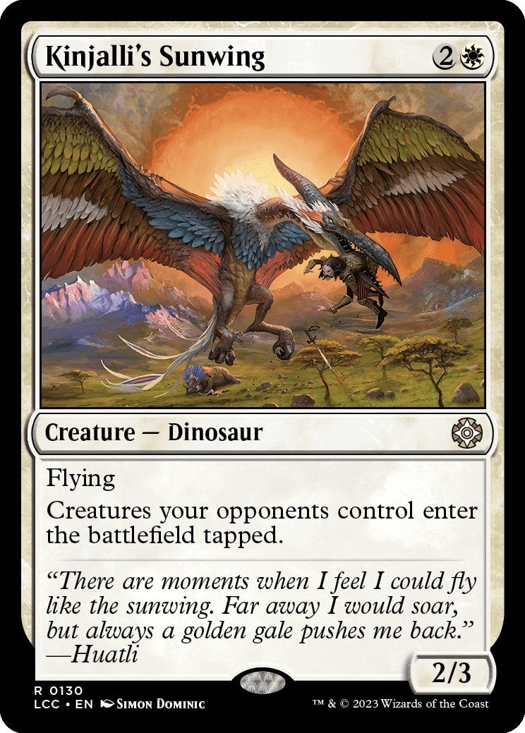 Image for Kinjalli's Sunwing (Commander: The Lost Caverns of Ixalan) (130) - Magic: The Gathering