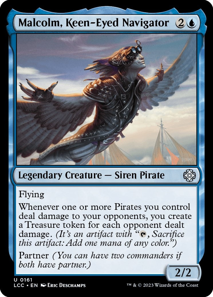 Image for Malcolm, Keen-Eyed Navigator (Commander: The Lost Caverns of Ixalan) (161) - Magic: The Gathering