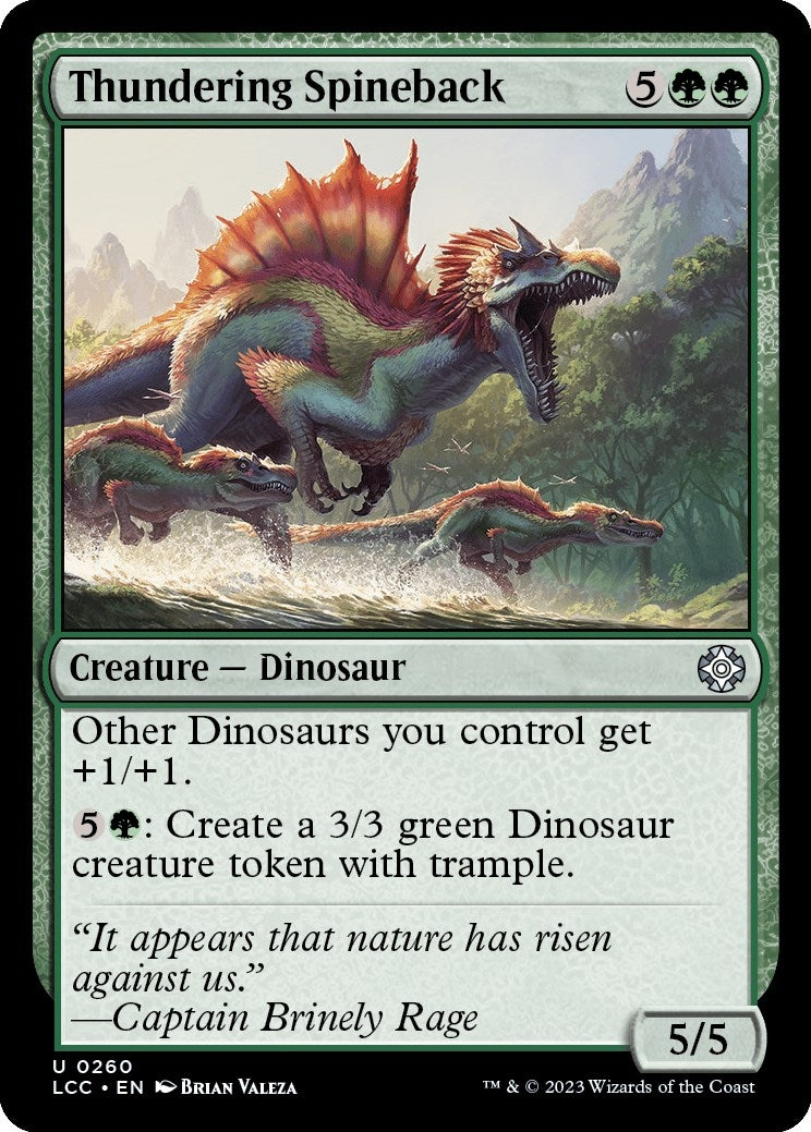 Image for Thundering Spineback (Commander: The Lost Caverns of Ixalan) (260) - Magic: The Gathering