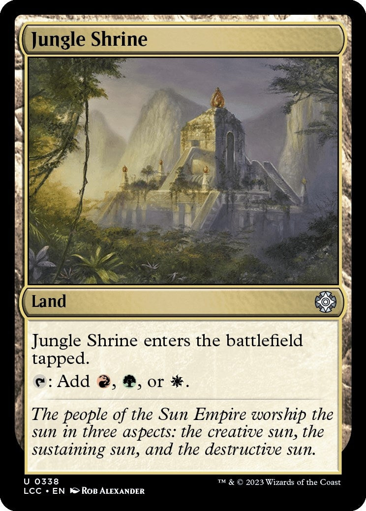 Image for Jungle Shrine (Commander: The Lost Caverns of Ixalan) (338) - Magic: The Gathering