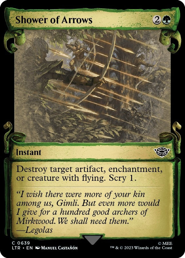 Image for Shower of Arrows (Showcase Scrolls) (Universes Beyond: The Lord of the Rings: Tales of Middle-earth) (639) - Magic: The Gathering