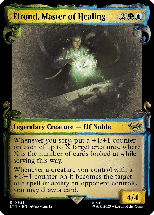 Image for Elrond, Master of Healing (Showcase Scrolls) (Universes Beyond: The Lord of the Rings: Tales of Middle-earth) (651) - Magic: The Gathering