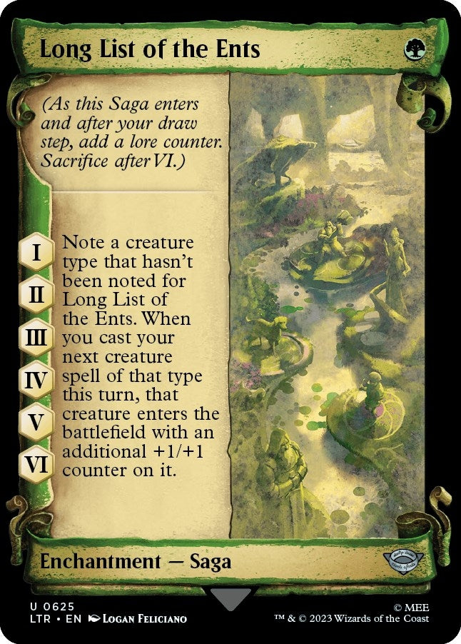 Image for Long List of the Ents (Showcase Scrolls) (Universes Beyond: The Lord of the Rings: Tales of Middle-earth) (625) - Magic: The Gathering