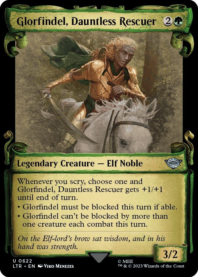 Image for Glorfindel, Dauntless Rescuer (Showcase Scrolls) (Universes Beyond: The Lord of the Rings: Tales of Middle-earth) (622) - Magic: The Gathering