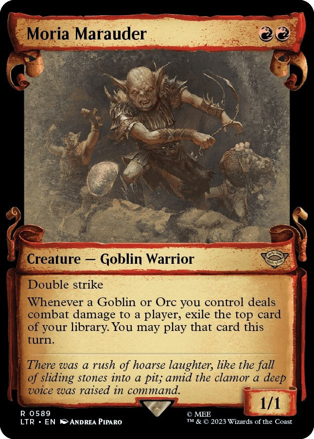 Image for Moria Marauder (Showcase Scrolls) (Universes Beyond: The Lord of the Rings: Tales of Middle-earth) (589) - Magic: The Gathering
