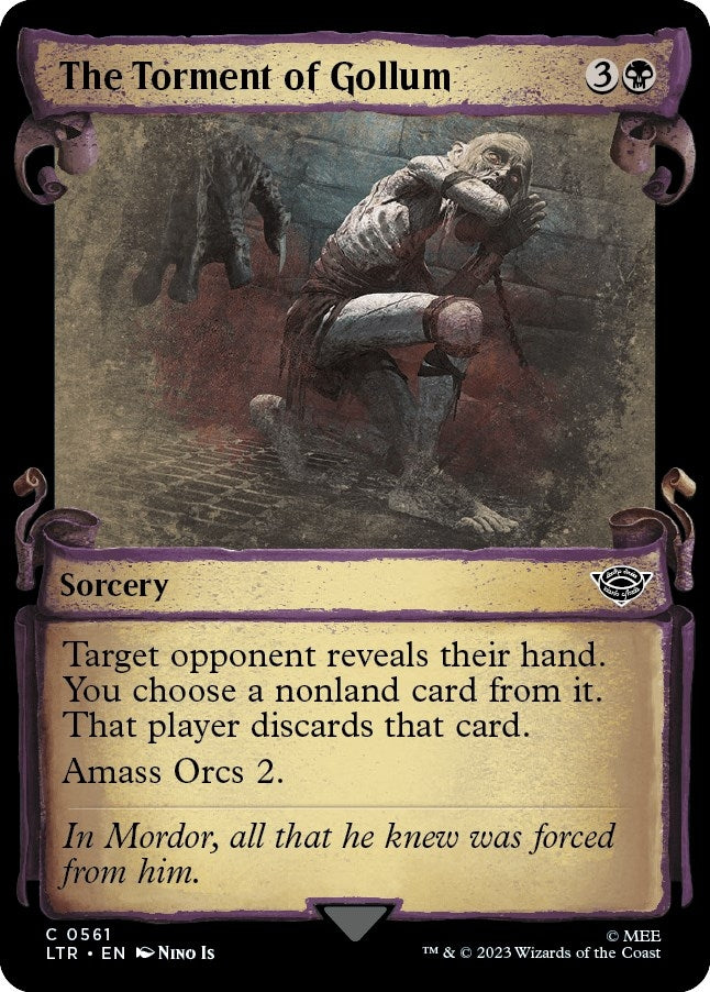 Image for The Torment of Gollum (Showcase Scrolls) (Universes Beyond: The Lord of the Rings: Tales of Middle-earth) (561) - Magic: The Gathering