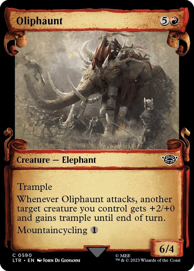 Image for Oliphaunt (Showcase Scrolls) (Universes Beyond: The Lord of the Rings: Tales of Middle-earth) (590) - Magic: The Gathering