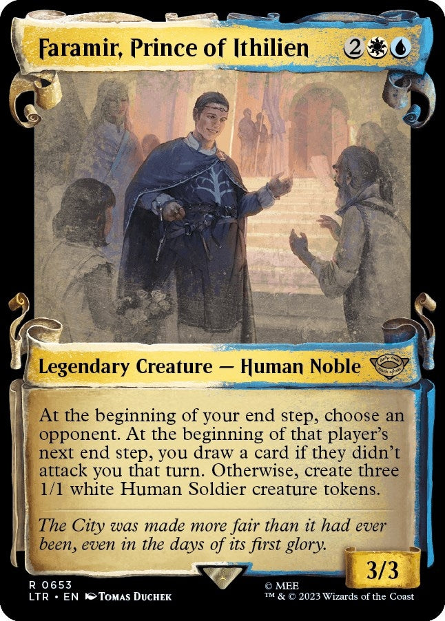 Image for Faramir, Prince of Ithilien (Showcase Scrolls) (Universes Beyond: The Lord of the Rings: Tales of Middle-earth) (653) - Magic: The Gathering