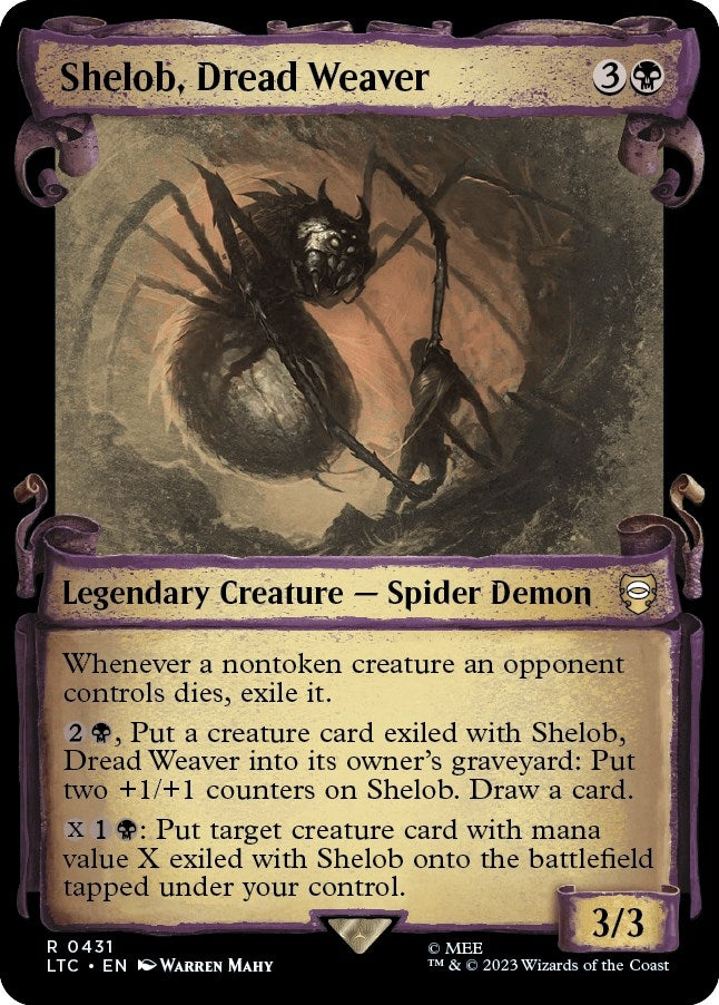 Image for Shelob, Dread Weaver (Showcase Scrolls) (Commander: The Lord of the Rings: Tales of Middle-earth) (431) - Magic: The Gathering