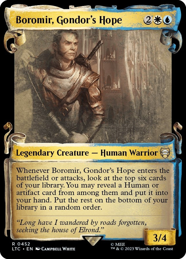 Image for Boromir, Gondor's Hope (Showcase Scrolls) (Commander: The Lord of the Rings: Tales of Middle-earth) (452) - Magic: The Gathering