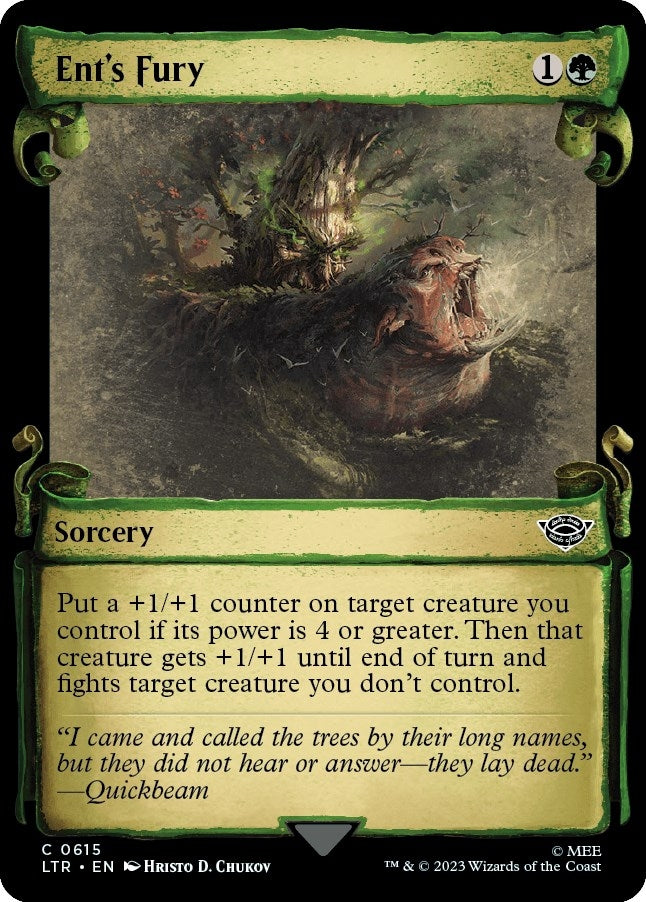 Image for Ent's Fury (Showcase Scrolls) (Universes Beyond: The Lord of the Rings: Tales of Middle-earth) (615) - Magic: The Gathering
