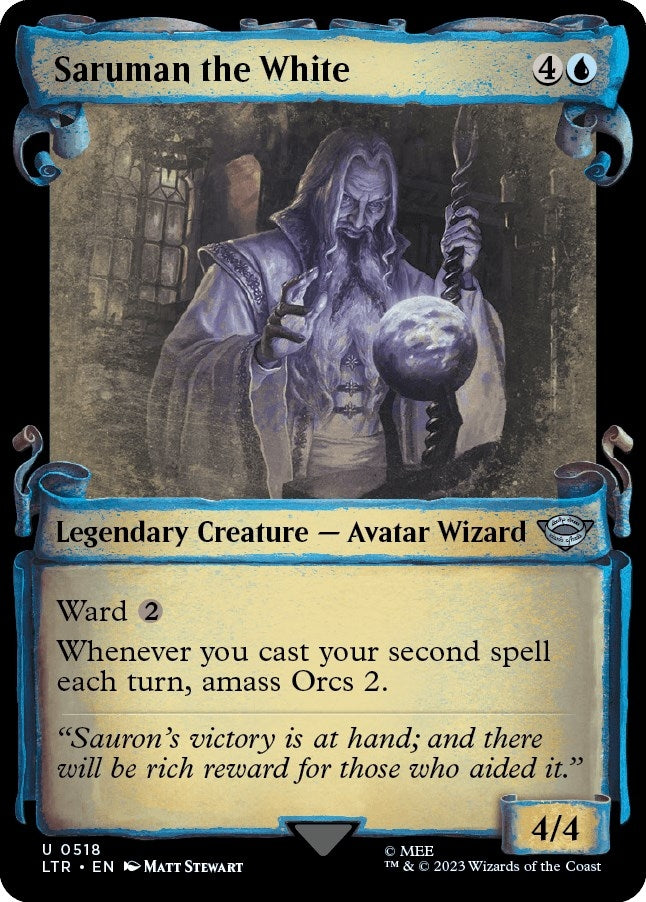 Image for Saruman the White (Showcase Scrolls) (Universes Beyond: The Lord of the Rings: Tales of Middle-earth) (518) - Magic: The Gathering