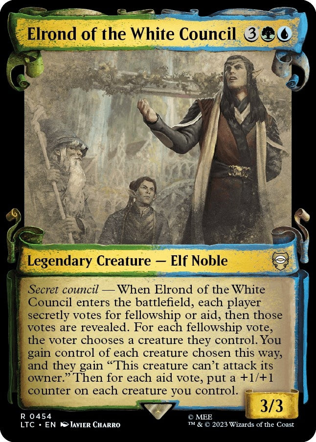 Image for Elrond of the White Council (Showcase Scrolls) (Commander: The Lord of the Rings: Tales of Middle-earth) (454) - Magic: The Gathering