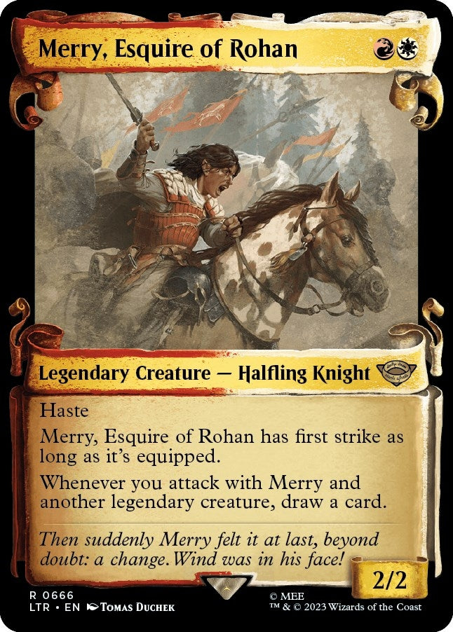 Image for Merry, Esquire of Rohan (Showcase Scrolls) (Universes Beyond: The Lord of the Rings: Tales of Middle-earth) (666) - Magic: The Gathering