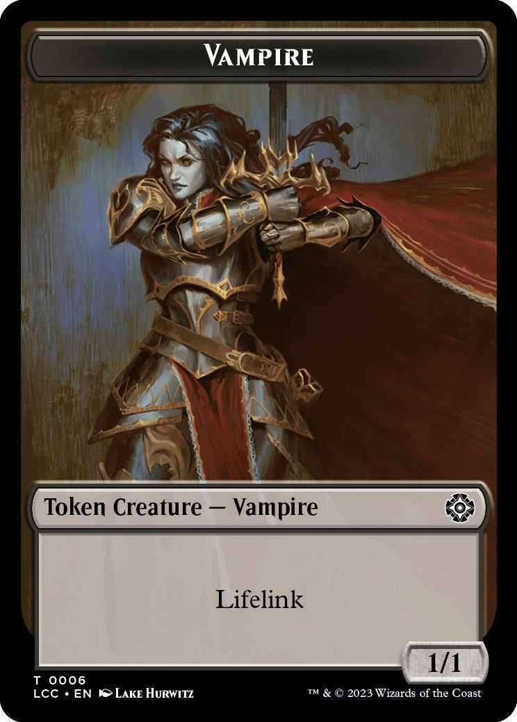 Image for Vampire (0006) // Vampire Demon Double-Sided Token (Commander: The Lost Caverns of Ixalan) (6 // 15) - Magic: The Gathering