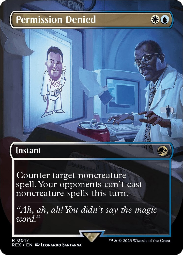 Image for Permission Denied (Borderless) (Universes Beyond: Jurassic World Collection) (17) - Magic: The Gathering