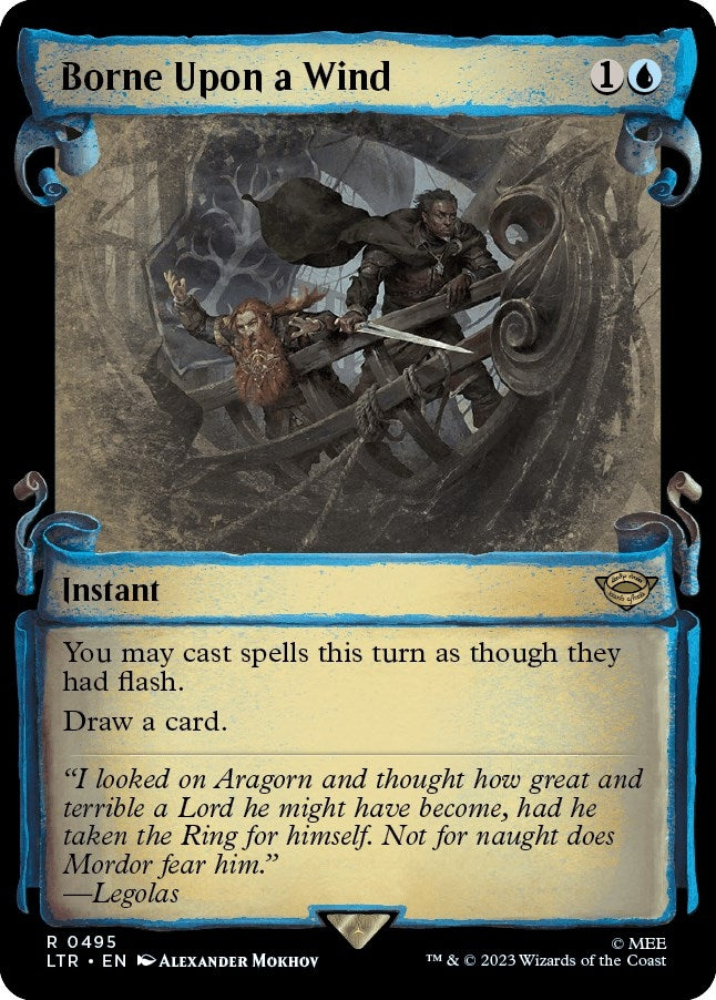 Image for Borne Upon a Wind (Showcase Scrolls) (Universes Beyond: The Lord of the Rings: Tales of Middle-earth) (495) - Magic: The Gathering