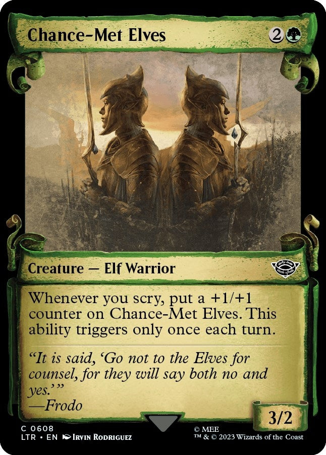 Image for Chance-Met Elves (Showcase Scrolls) (Universes Beyond: The Lord of the Rings: Tales of Middle-earth) (608) - Magic: The Gathering