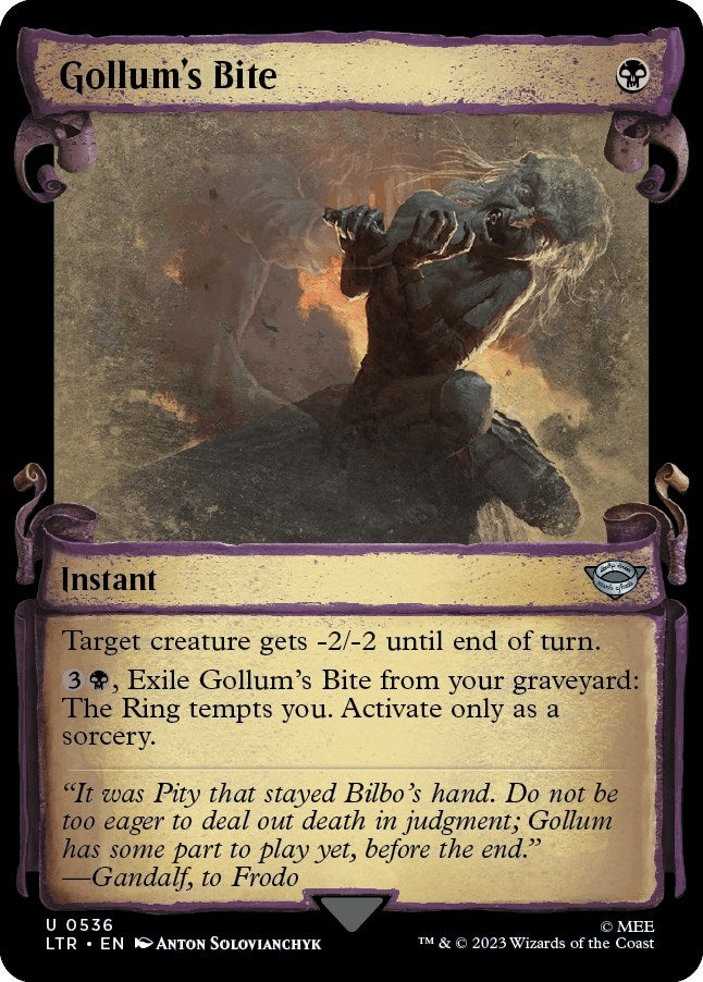 Image for Gollum's Bite (Showcase Scrolls) (Universes Beyond: The Lord of the Rings: Tales of Middle-earth) (536) - Magic: The Gathering