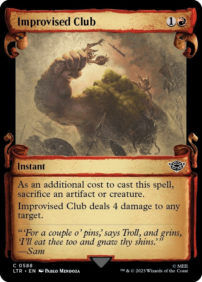 Image for Improvised Club (Showcase Scrolls) (Universes Beyond: The Lord of the Rings: Tales of Middle-earth) (588) - Magic: The Gathering