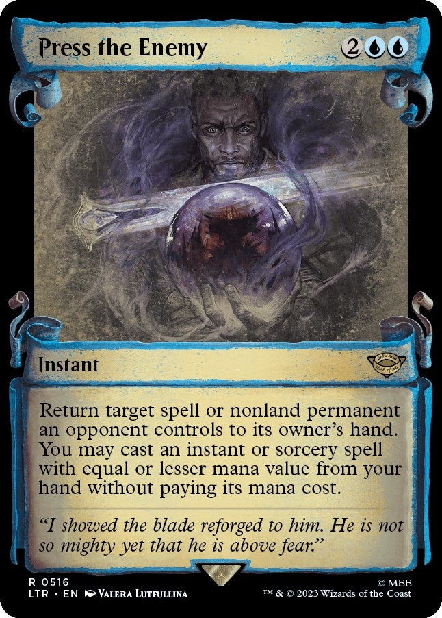 Image for Press the Enemy (Showcase Scrolls) (Universes Beyond: The Lord of the Rings: Tales of Middle-earth) (516) - Magic: The Gathering