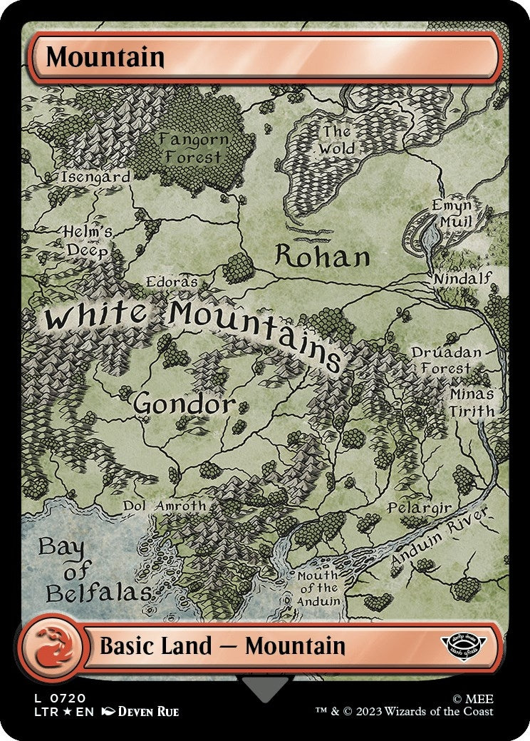 Image for Mountain (0720) (Surge Foil) (Universes Beyond: The Lord of the Rings: Tales of Middle-earth) (720) - Magic: The Gathering