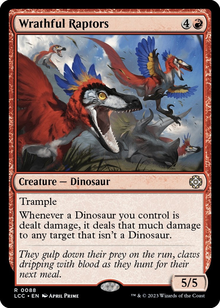 Image for Wrathful Raptors (Commander: The Lost Caverns of Ixalan) (88) - Magic: The Gathering