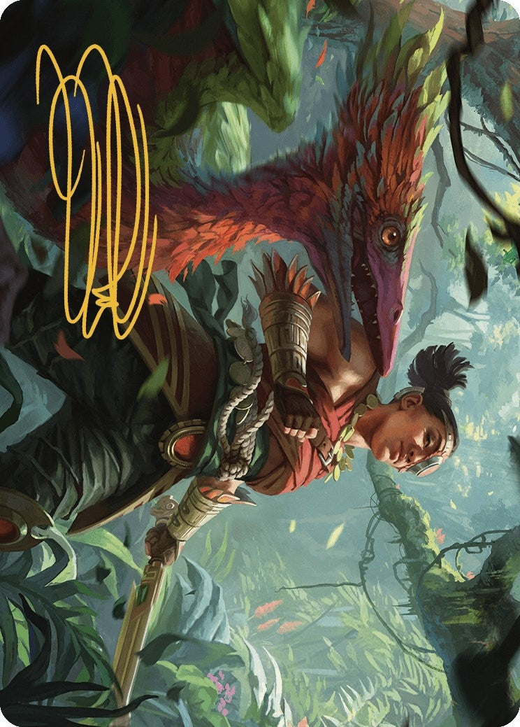 Image for Wayta, Trainer Prodigy Art Card (Gold-Stamped Signature) (Art Series: The Lost Caverns of Ixalan) (71) - Magic: The Gathering