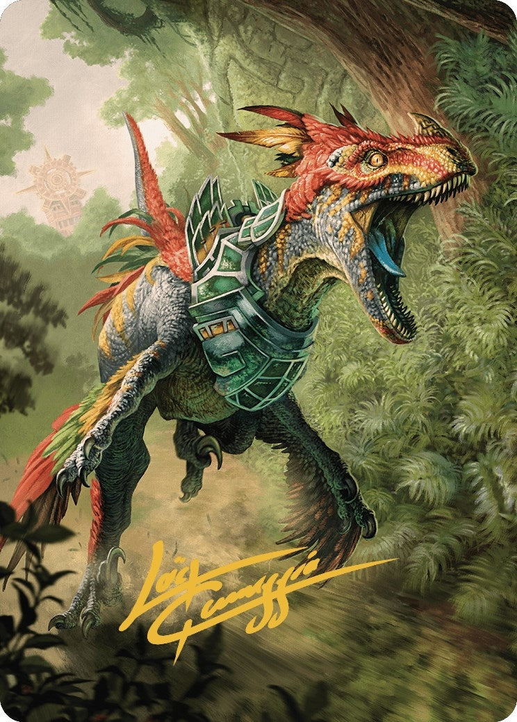 Image for Dinosaur Token Art Card (Gold-Stamped Signature) (Art Series: The Lost Caverns of Ixalan) (67) - Magic: The Gathering