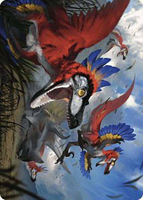 Image for Wrathful Raptors Art Card (Art Series: The Lost Caverns of Ixalan) (77) - Magic: The Gathering