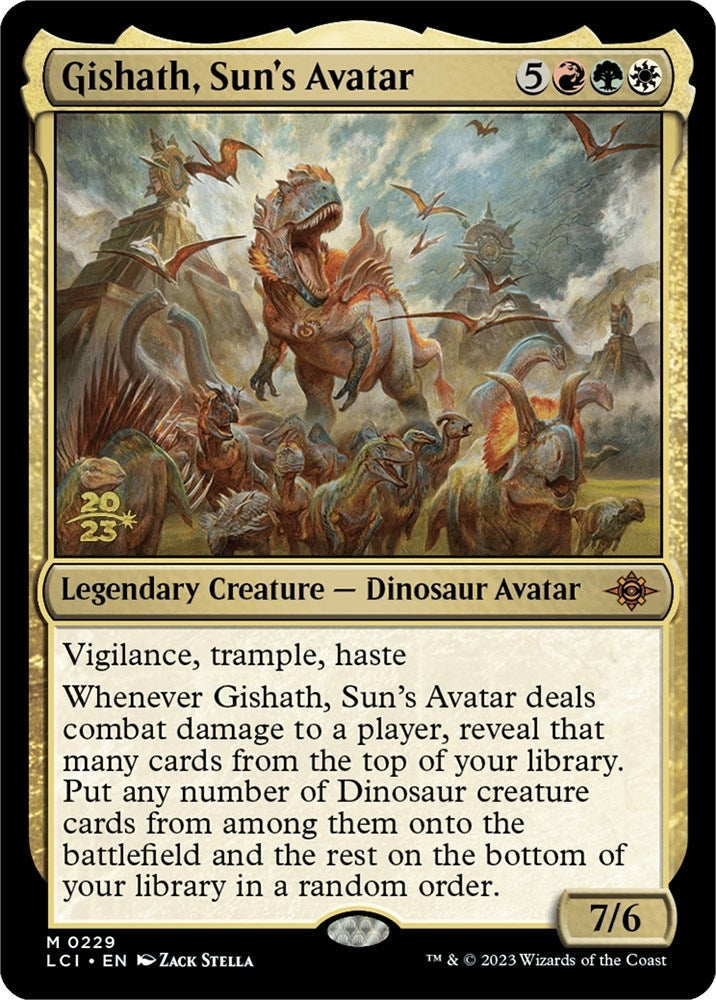 Image for Gishath, Sun's Avatar (LCI) (Prerelease Cards) (229) - Magic: The Gathering