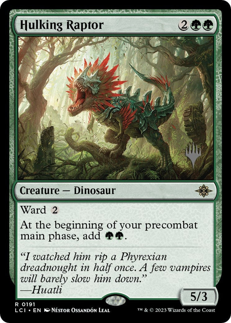 Image for Hulking Raptor (Promo Pack: The Lost Caverns of Ixalan) (191) - Magic: The Gathering