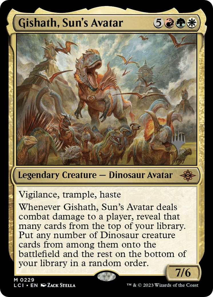 Image for Gishath, Sun's Avatar (Promo Pack: The Lost Caverns of Ixalan) (229) - Magic: The Gathering