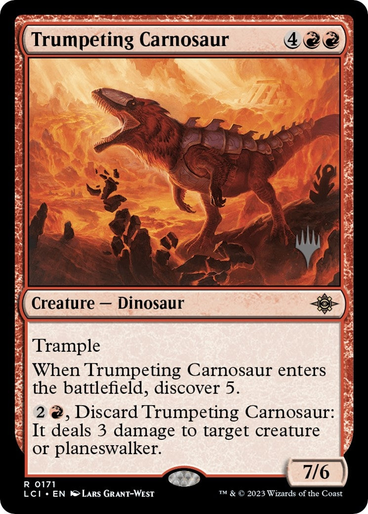Image for Trumpeting Carnosaur (Promo Pack: The Lost Caverns of Ixalan) (171) - Magic: The Gathering