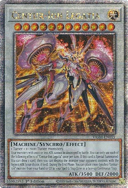 Image for Centur-Ion Legatia (Quarter Century Secret Rare) (Valiant Smashers) (VASM-EN019) - YuGiOh