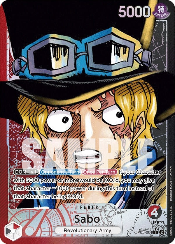 Image for Sabo (001) (Alternate Art) (Awakening of the New Era) (OP05-001) - One Piece Card Game