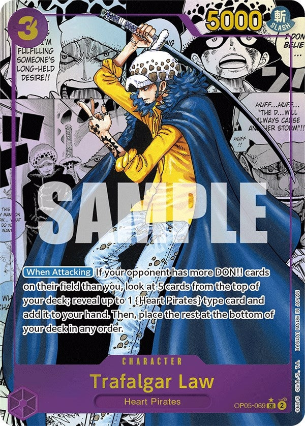 Image for Trafalgar Law (069) (Alternate Art) (Manga) (Awakening of the New Era) (OP05-069) - One Piece Card Game