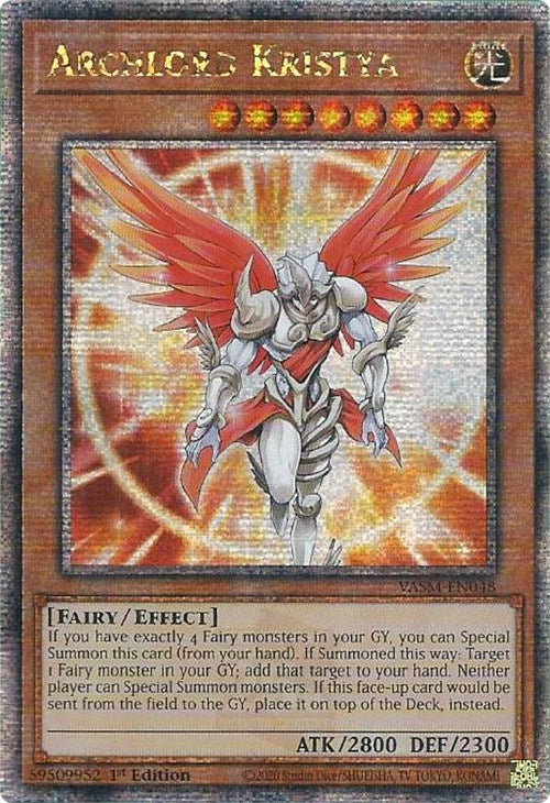 Image for Archlord Kristya (Quarter Century Secret Rare) (Valiant Smashers) (VASM-EN048) - YuGiOh