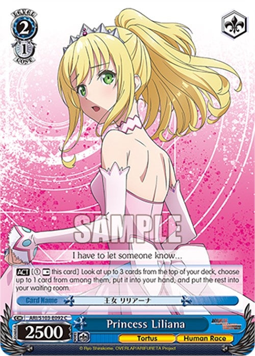 Image for Princess Liliana (Arifureta: From Commonplace to World's Strongest) (ARI/S103-E092 C) - Weiss Schwarz