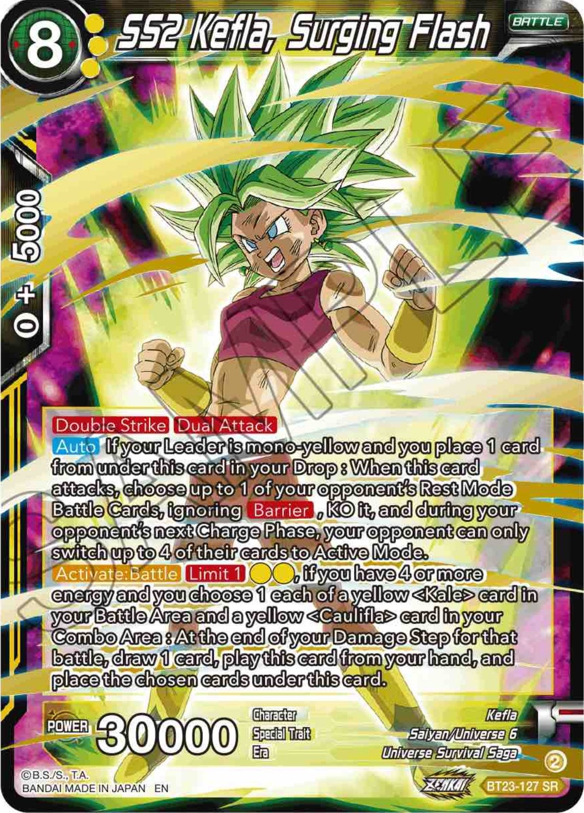 Image for SS2 Kefla, Surging Flash (Perfect Combination) (BT23-127) - Dragon Ball Super: Masters