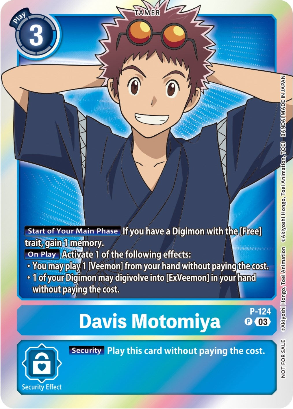 Image for Davis Motomiya - P-124 (Tamer Party Pack -The Beginning- Ver. 2.0) (P-124 P) (D-PR) - Digimon Card Game