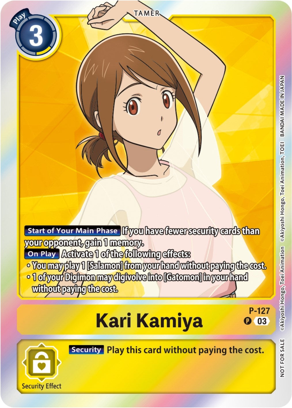 Image for Kari Kamiya - P-127 (Tamer Party Pack -The Beginning- Ver. 2.0) (P-127 P) (D-PR) - Digimon Card Game