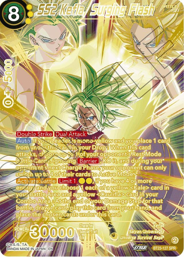 Image for SS2 Kefla, Surging Flash (SPR) (Perfect Combination) (BT23-127) - Dragon Ball Super: Masters
