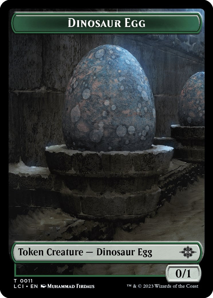 Image for Dinosaur Egg // Dinosaur (0010) Double-Sided Token (The Lost Caverns of Ixalan) (11 // 10) - Magic: The Gathering