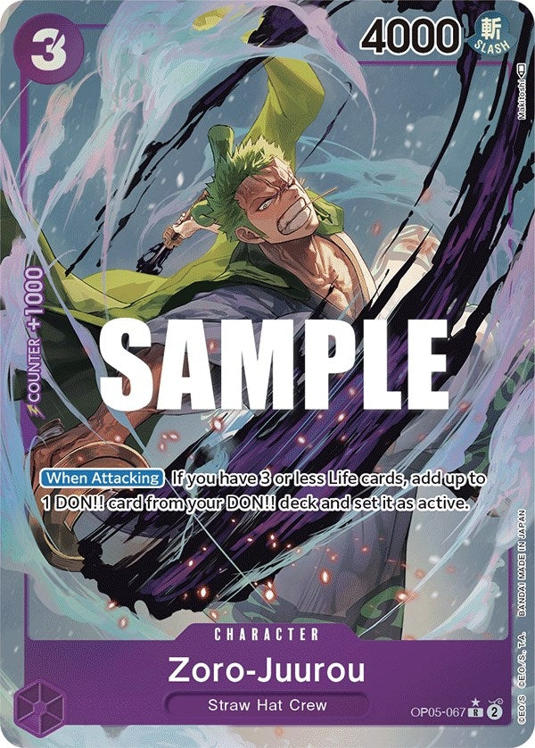 Image for Zoro-Juurou (Alternate Art) (Awakening of the New Era) (OP05-067) - One Piece Card Game