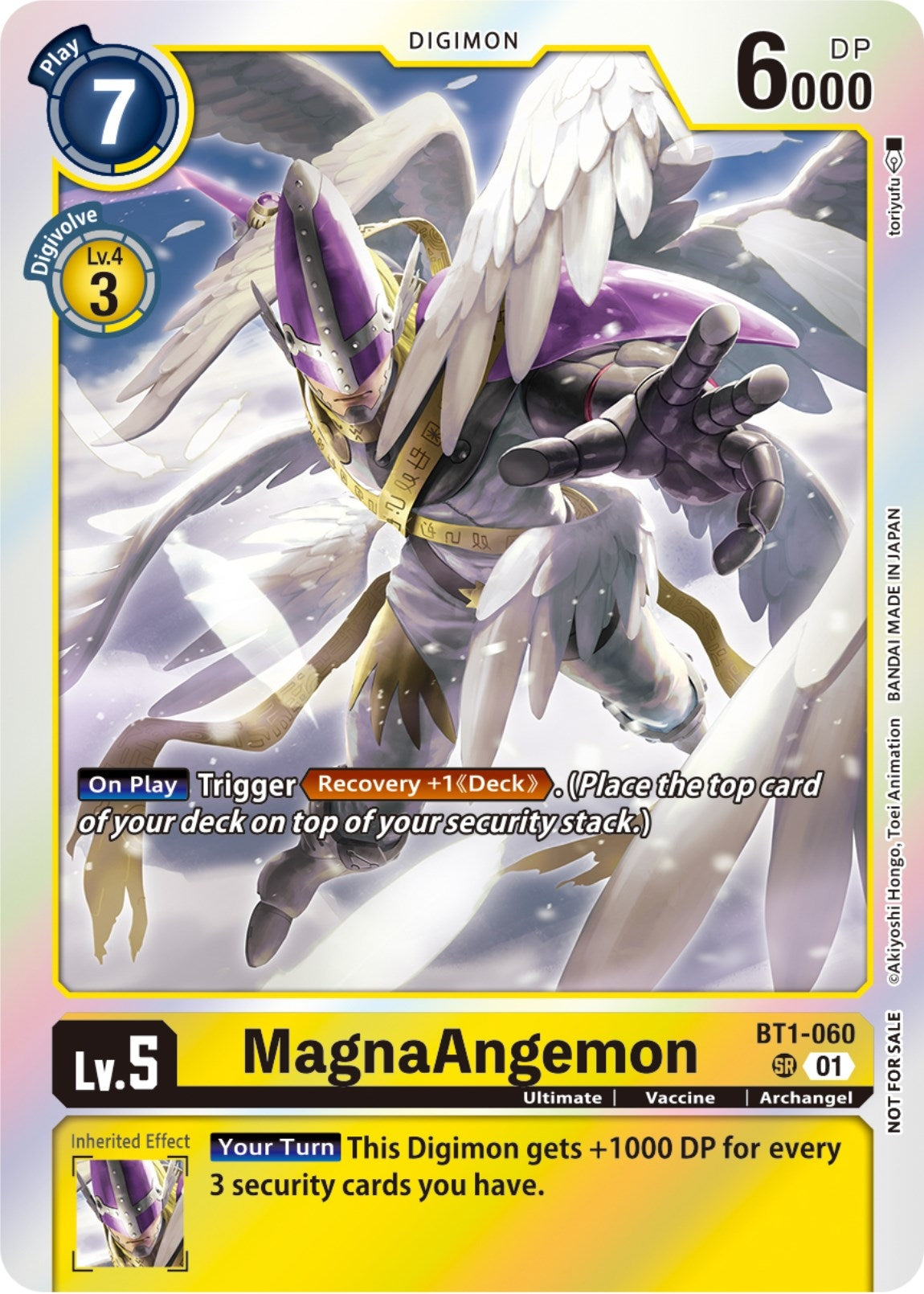 Image for MagnaAngemon - BT1-060 (Blast Ace Double Pack Set) (BT01-03A) (BT1-060 SR) - Digimon Card Game
