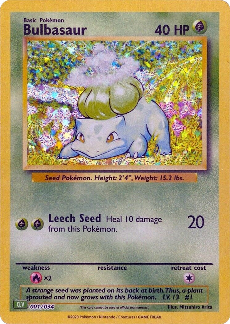 Image for Bulbasaur (Trading Card Game Classic) (001/034) - Pokemon