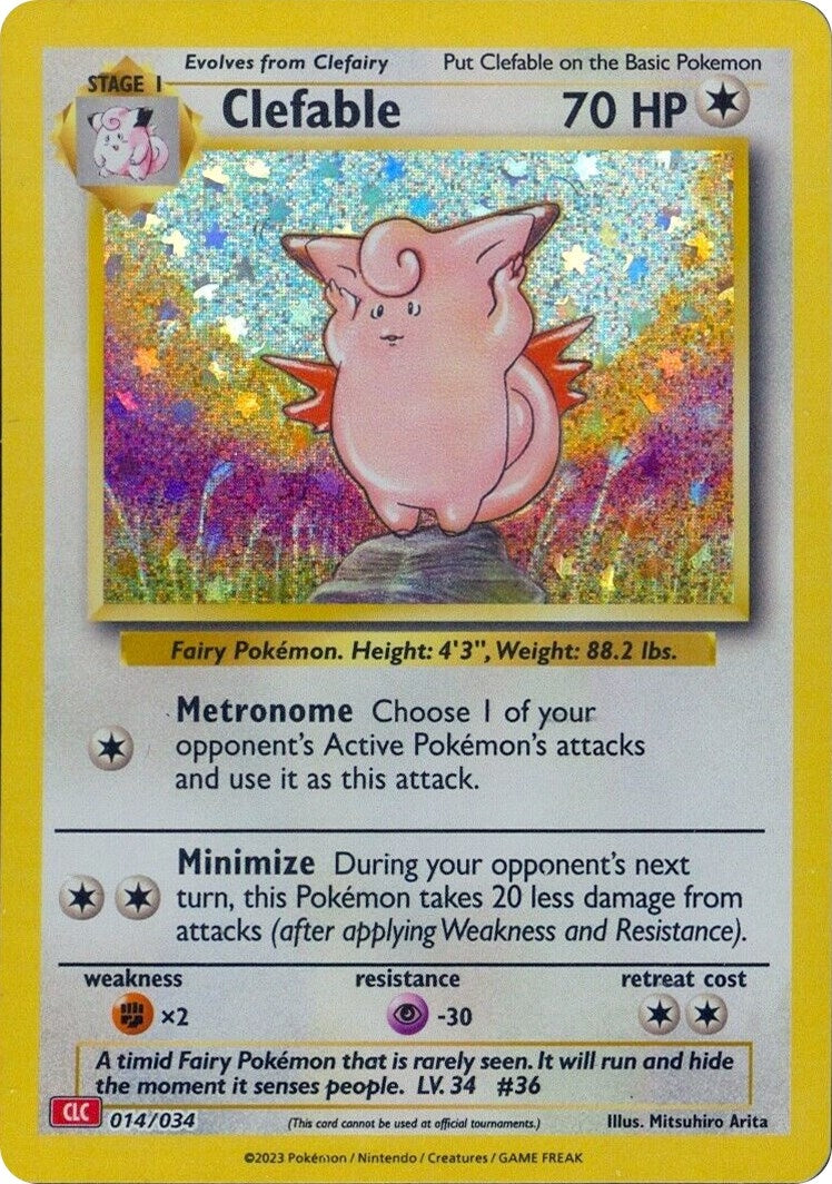 Image for Clefable (Trading Card Game Classic) (014/034) - Pokemon