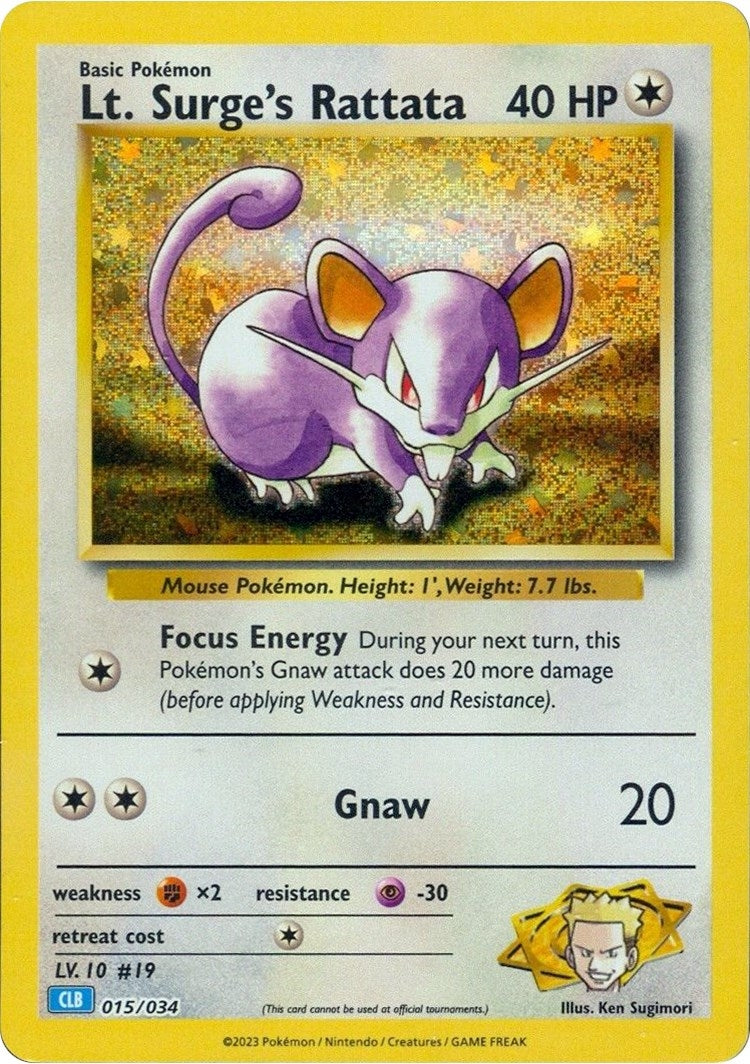 Image for Lt. Surge's Rattata (Trading Card Game Classic) (015/034) - Pokemon